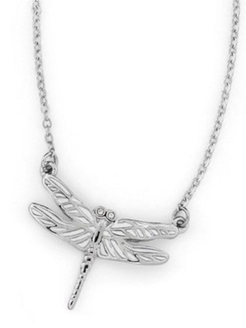 Lia Sophia Silver Dragonfly Pendant Necklace